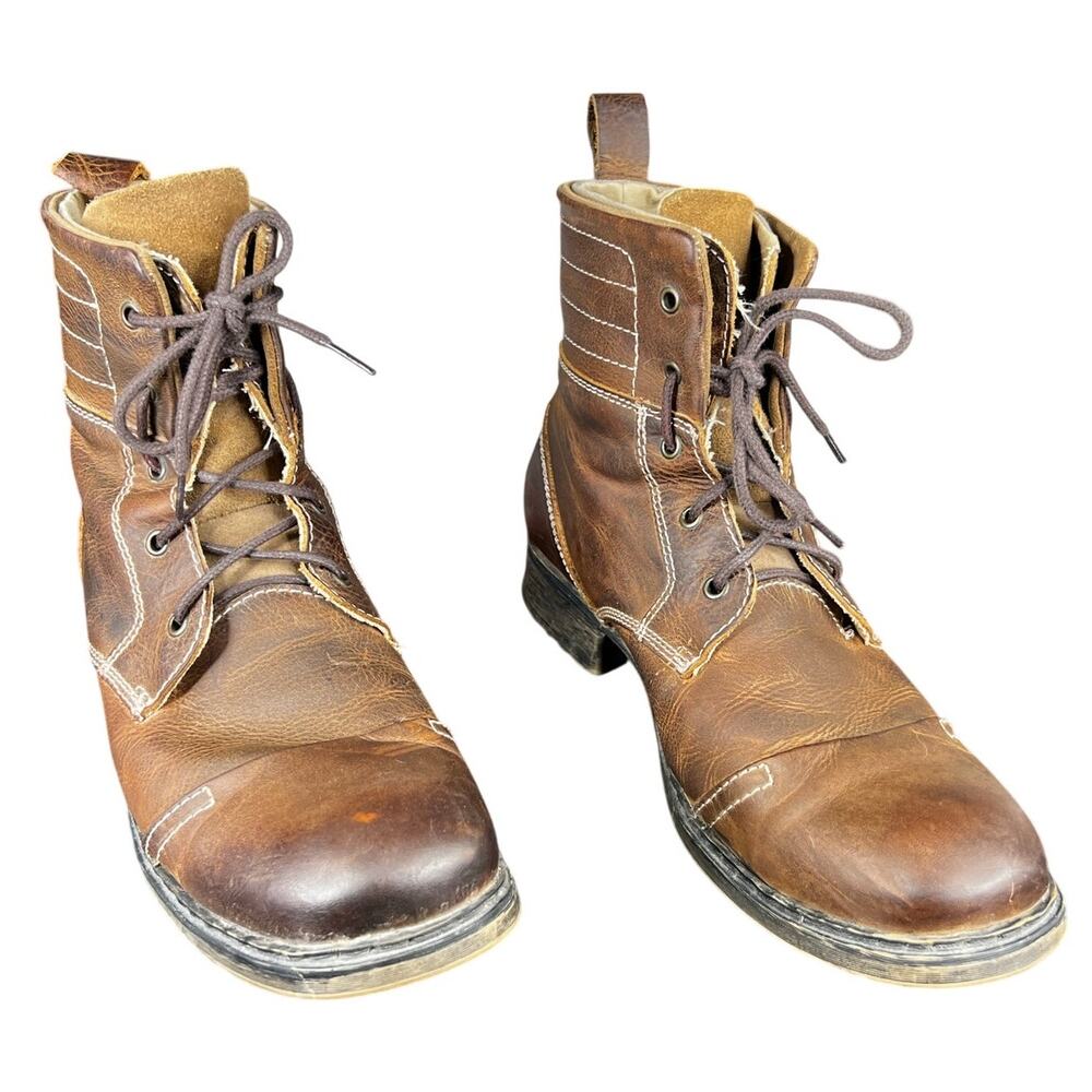 Bed Stu Men’s Den Brown Leather Lace Up Chukka Boots Size US 10.5 - Picture 5 of 10